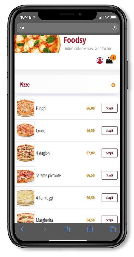 Sviluppo App per le consegne a domicilio Ravenna